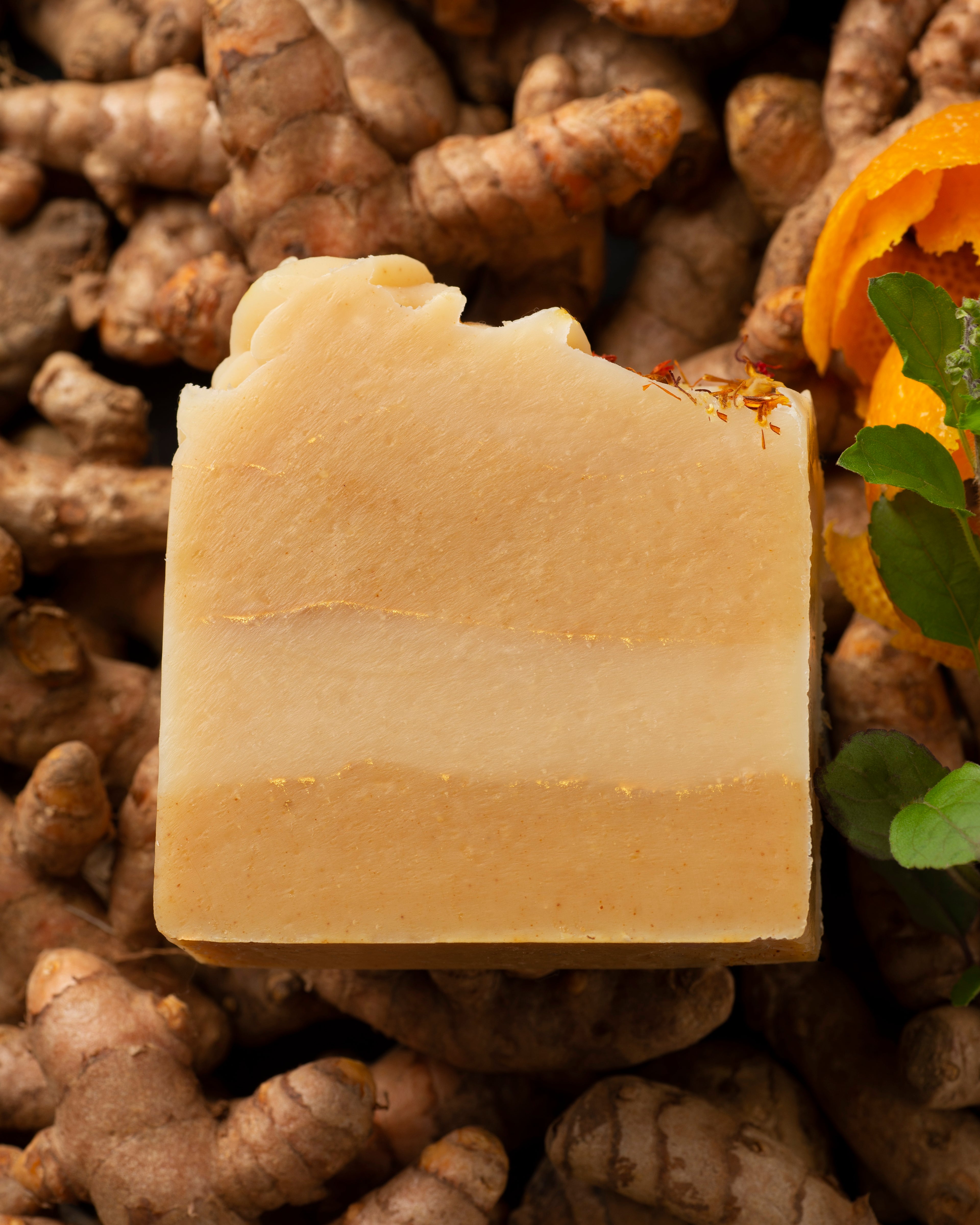 Orange, Basil and Turmeric Goat's Milk Soap